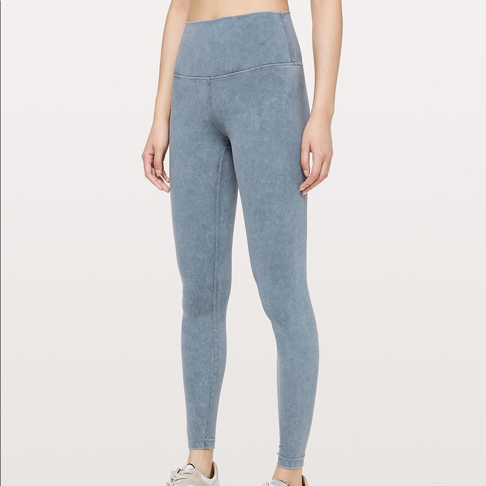 Lululemon wunder under high rise snow washed tight